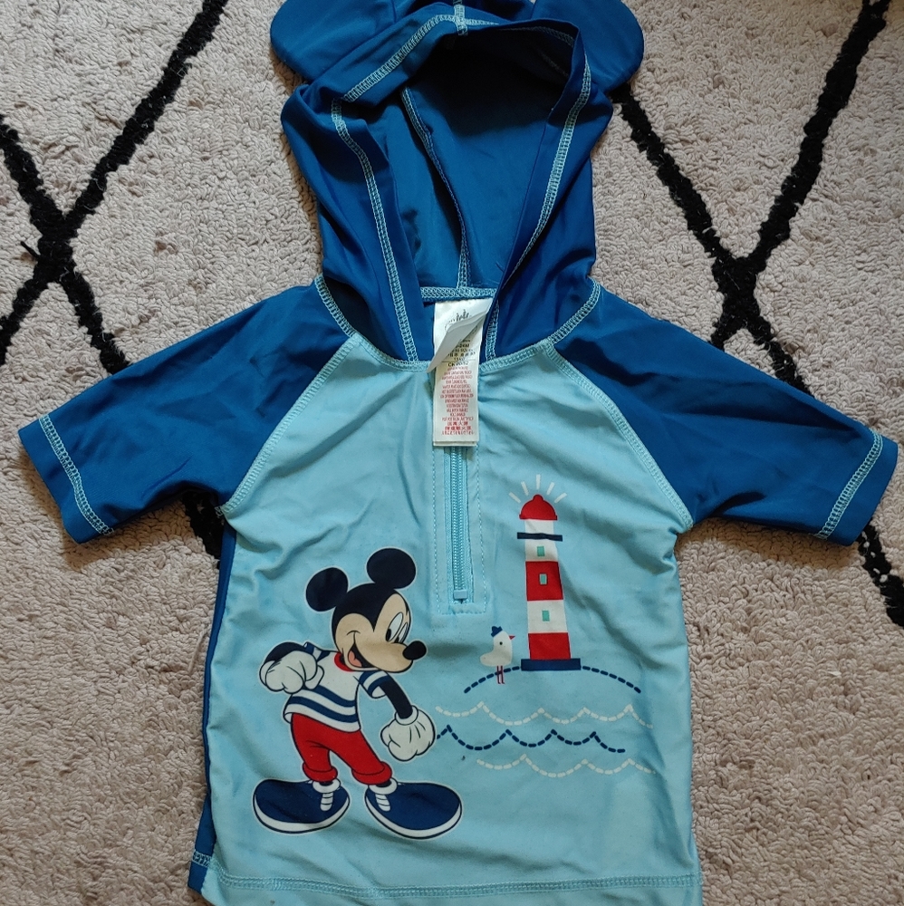Disney Store toddler boy rashguard 24m